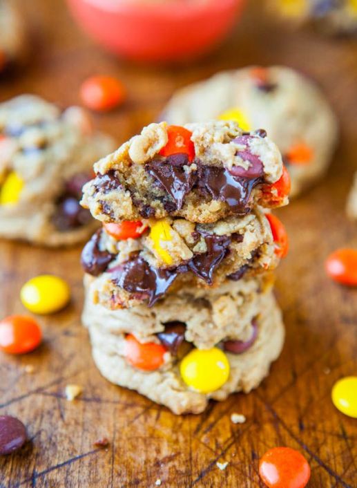 reese's pieces soft peanut butter cookies