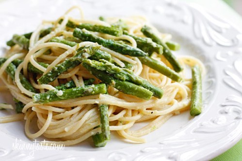 Skinny Taste pasta with asparagus